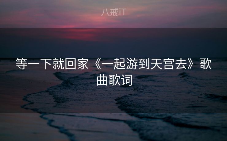 等一下就回家《一起游到天宫去》歌曲歌词