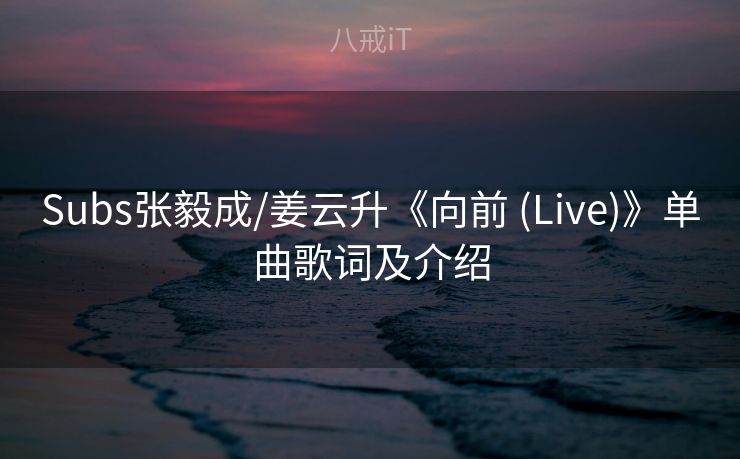Subs张毅成/姜云升《向前 (Live)》单曲歌词及介绍 Subs张毅成/姜云升《向前 (Live)》单曲歌词及介绍