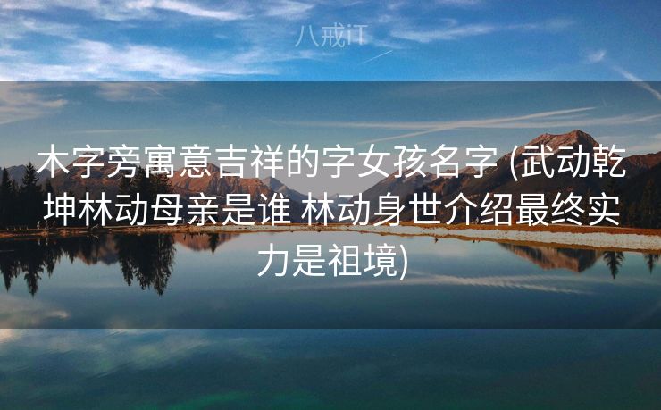 木字旁寓意吉祥的字女孩名字 (武动乾坤林动母亲是谁 林动身世介绍最终实力是祖境)