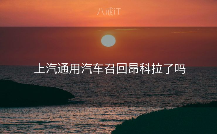  上汽通用汽车召回昂科拉了吗