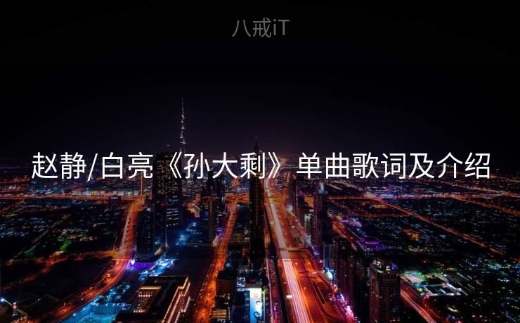 赵静/白亮《孙大剩》单曲歌词及介绍