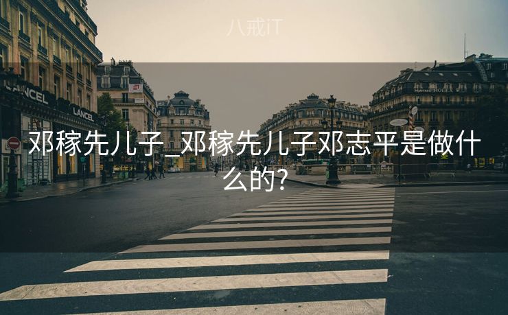 邓稼先儿子_邓稼先儿子邓志平是做什么的?