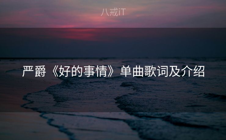 严爵《好的事情》单曲歌词及介绍
