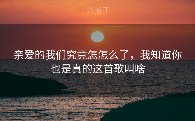 亲爱的我们究竟怎怎么了，我知道你也是真的这首歌叫啥