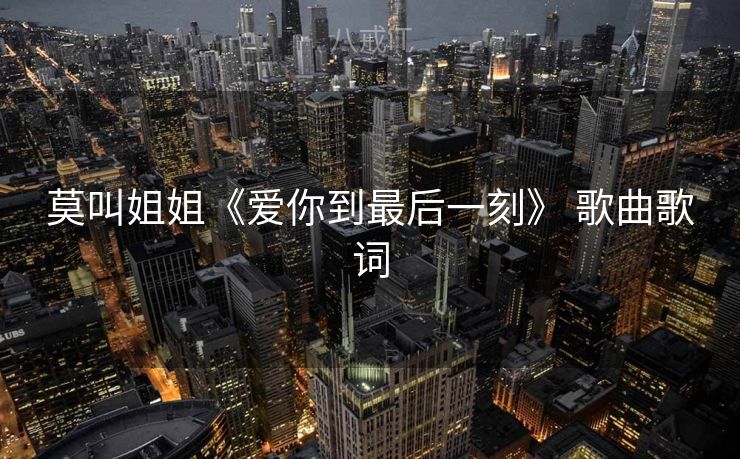 莫叫姐姐《爱你到最后一刻》 歌曲歌词