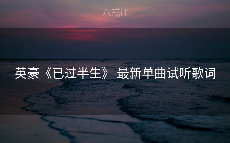 英豪《已过半生》 最新单曲试听歌词 英豪《已过半生》 最新单曲试听歌词