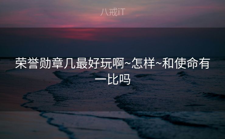 荣誉勋章几最好玩啊~怎样~和使命有一比吗