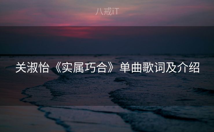 关淑怡《实属巧合》单曲歌词及介绍 关淑怡《实属巧合》单曲歌词及介绍