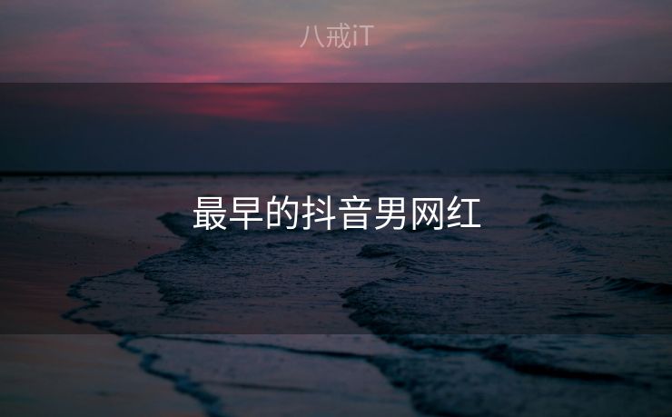 最早的抖音男网红 最早的抖音男网红