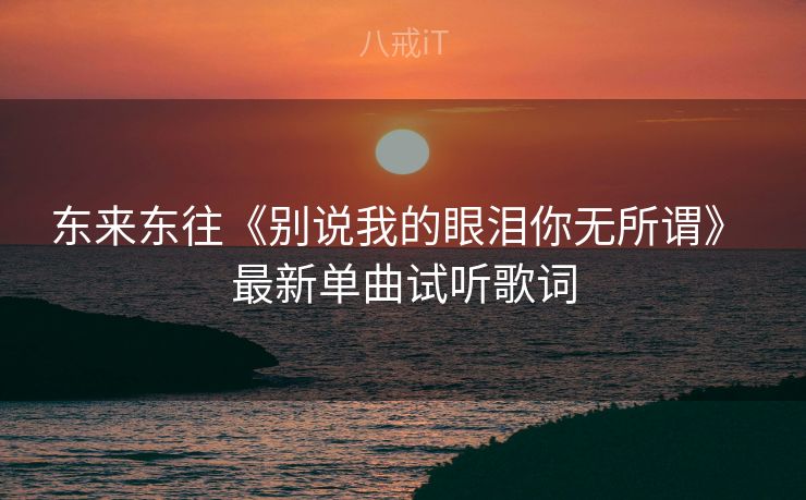 东来东往《别说我的眼泪你无所谓》 最新单曲试听歌词
