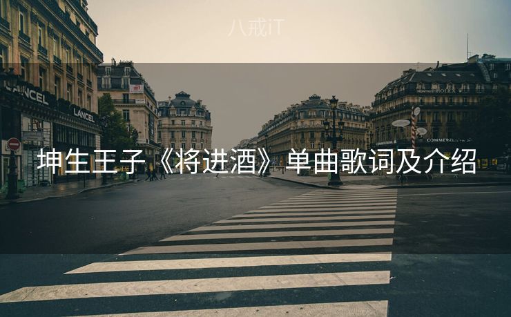 坤生王子《将进酒》单曲歌词及介绍