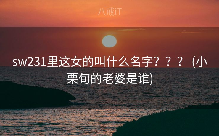 sw231里这女的叫什么名字??? (小栗旬的老婆是谁) sw231里这女的叫什么名字??? (小栗旬的老婆是谁)