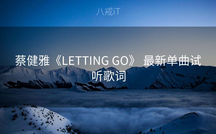 蔡健雅《LETTING GO》 最新单曲试听歌词 蔡健雅《LETTING GO》 最新单曲试听歌词