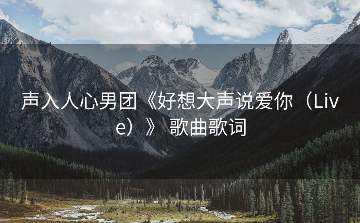 声入人心男团《好想大声说爱你（Live）》 歌曲歌词