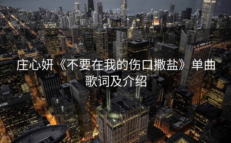 庄心妍《不要在我的伤口撒盐》单曲歌词及介绍