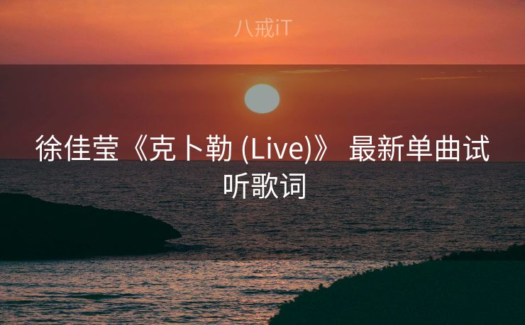 徐佳莹《克卜勒 (Live)》 最新单曲试听歌词