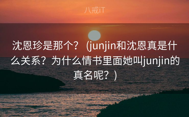 沈恩珍是那个？ (junjin和沈恩真是什么关系？为什么情书里面她叫junjin的真名呢？)