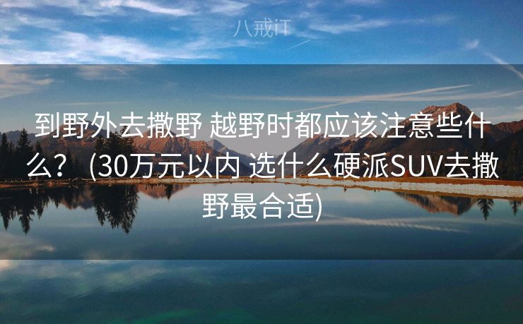 到野外去撒野 越野时都应该注意些什么？ (30万元以内 选什么硬派SUV去撒野最合适)