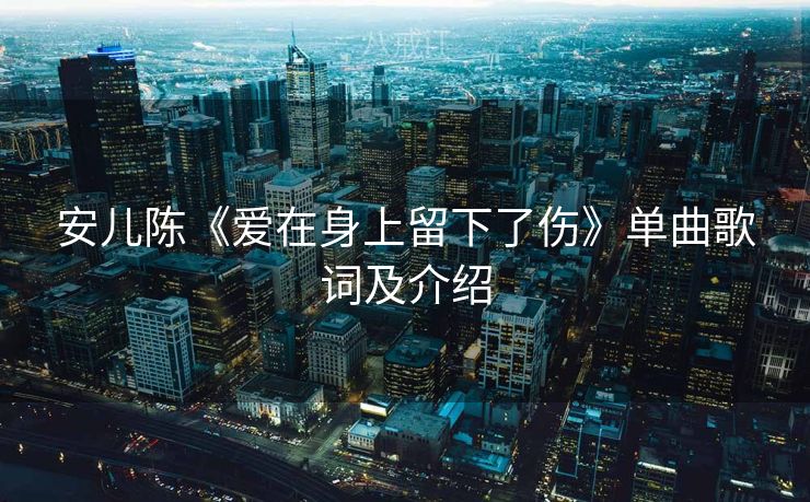 安儿陈《爱在身上留下了伤》单曲歌词及介绍 安儿陈《爱在身上留下了伤》单曲歌词及介绍
