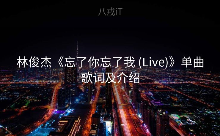 林俊杰《忘了你忘了我 (Live)》单曲歌词及介绍
