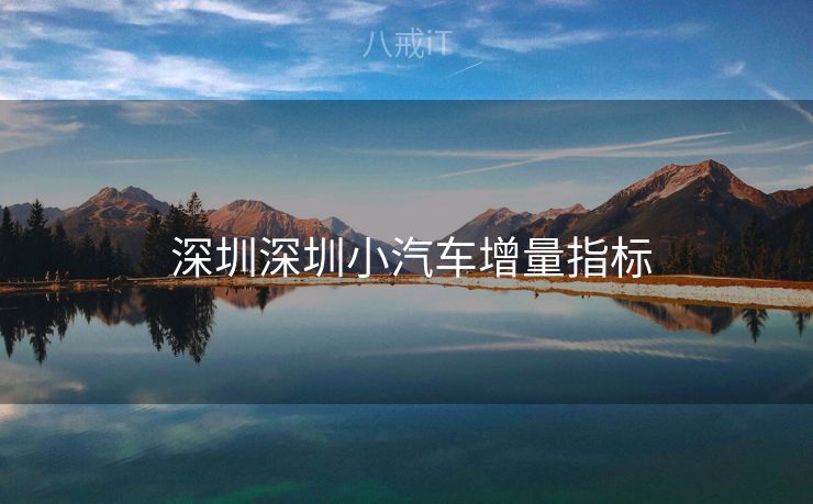  深圳深圳小汽车增量指标