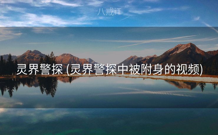 灵界警探 (灵界警探中被附身的视频)