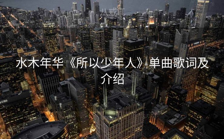 水木年华《所以少年人》单曲歌词及介绍 水木年华《所以少年人》单曲歌词及介绍
