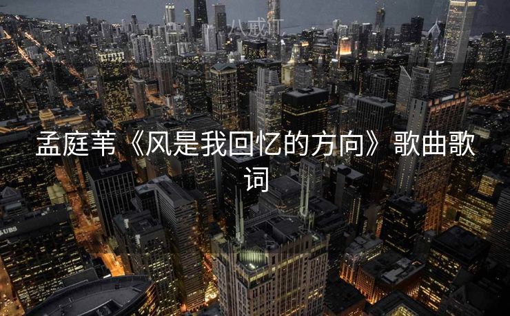 孟庭苇《风是我回忆的方向》歌曲歌词