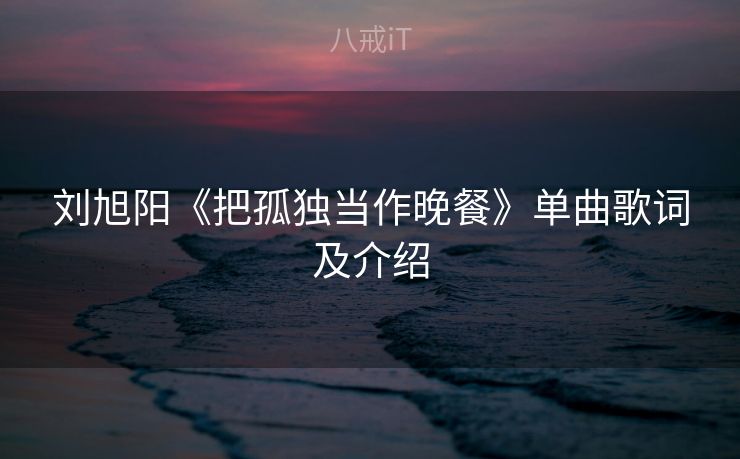 刘旭阳《把孤独当作晚餐》单曲歌词及介绍