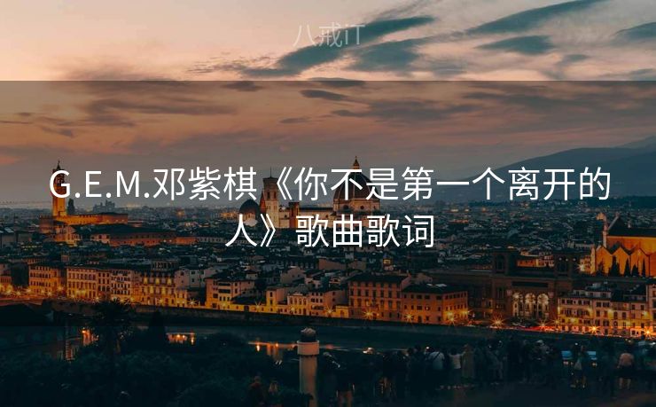 G.E.M.邓紫棋《你不是第一个离开的人》歌曲歌词