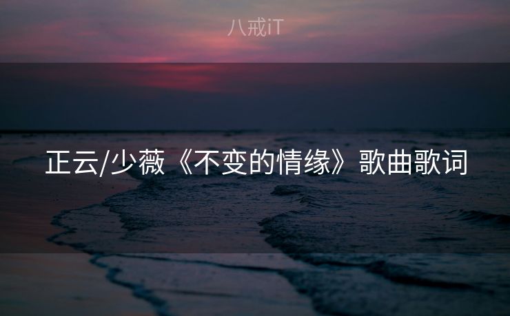 正云/少薇《不变的情缘》歌曲歌词