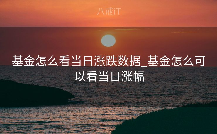 基金怎么看当日涨跌数据_基金怎么可以看当日涨幅 基金怎么看当日涨跌数据_基金怎么可以看当日涨幅