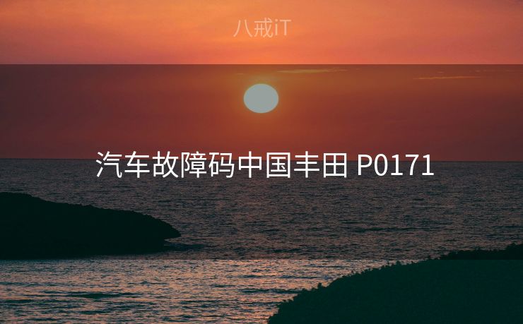 汽车故障码中国丰田 P0171 汽车故障码中国丰田 P0171