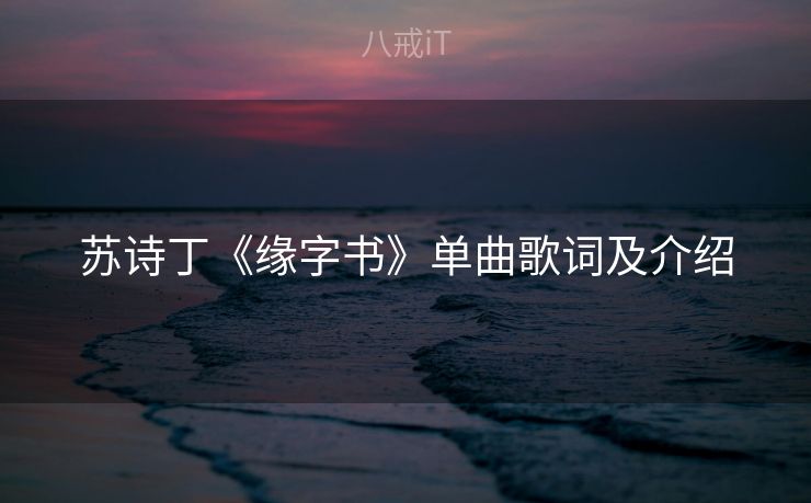 苏诗丁《缘字书》单曲歌词及介绍 苏诗丁《缘字书》单曲歌词及介绍