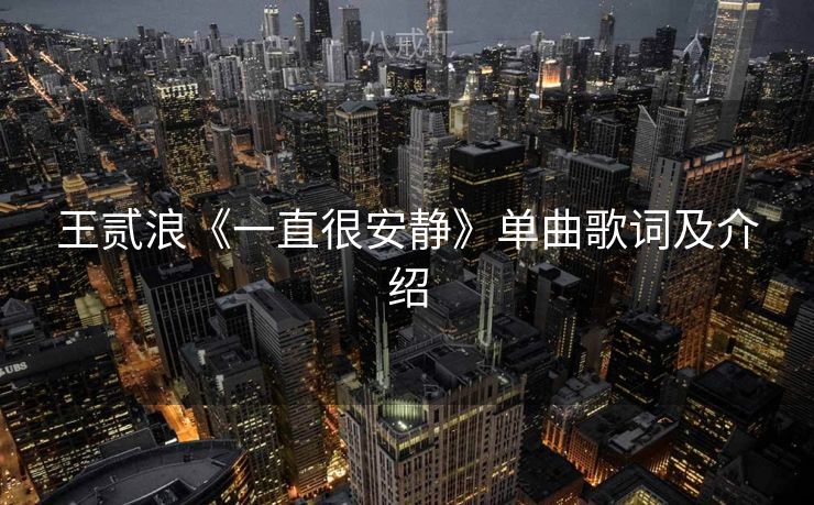 王贰浪《一直很安静》单曲歌词及介绍