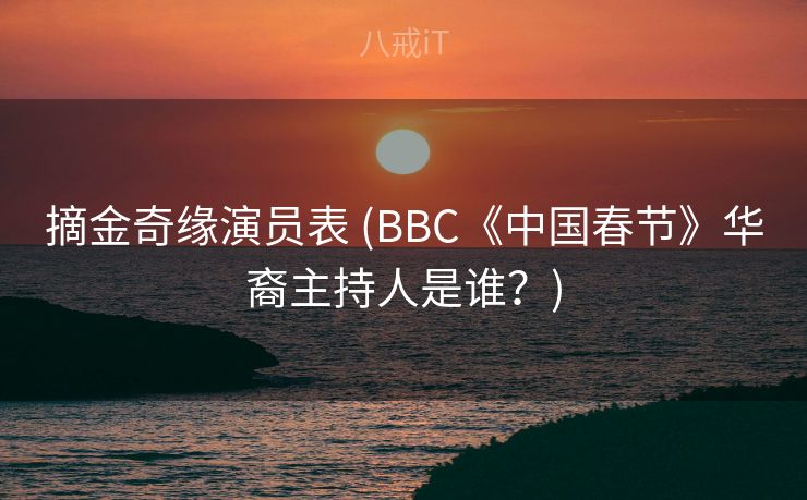 摘金奇缘演员表 (BBC《中国春节》华裔主持人是谁？)