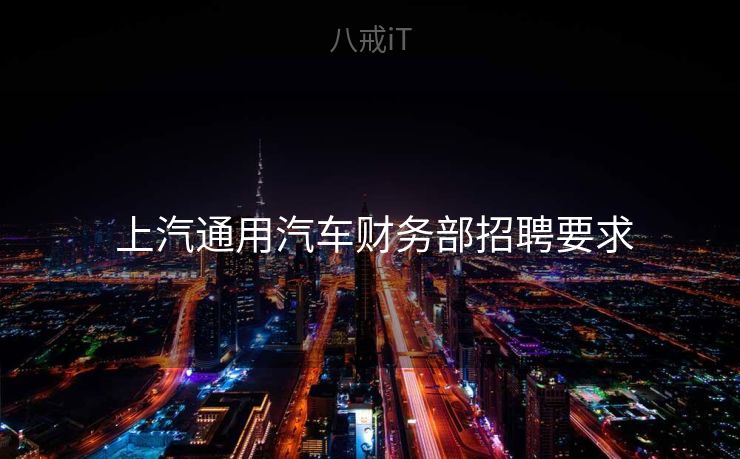  上汽通用汽车财务部招聘要求