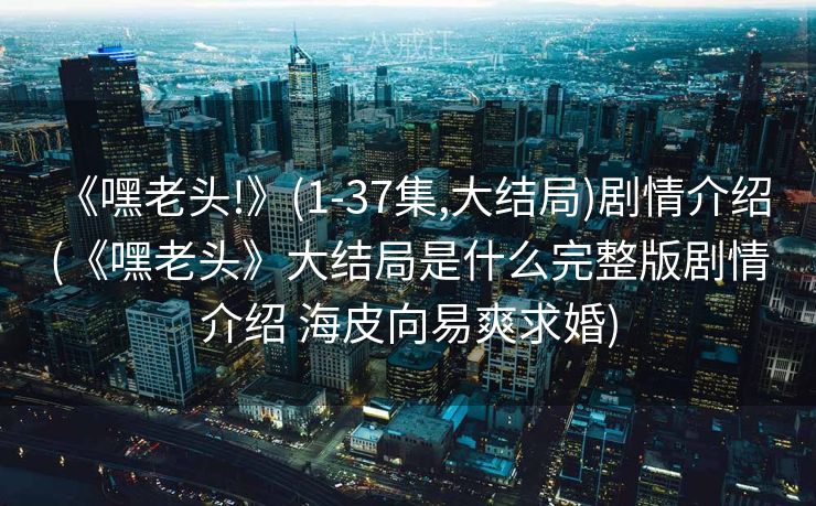 《嘿老头!》(1-37集,大结局)剧情介绍 (《嘿老头》大结局是什么完整版剧情介绍 海皮向易爽求婚) 《嘿老头!》(1-37集,大结局)剧情介绍 (《嘿老头》大结局是什么完整版剧情介绍 海皮向易爽求婚)
