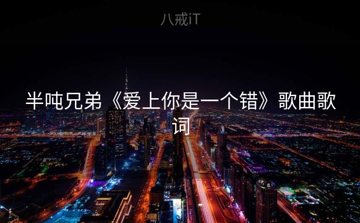 半吨兄弟《爱上你是一个错》歌曲歌词