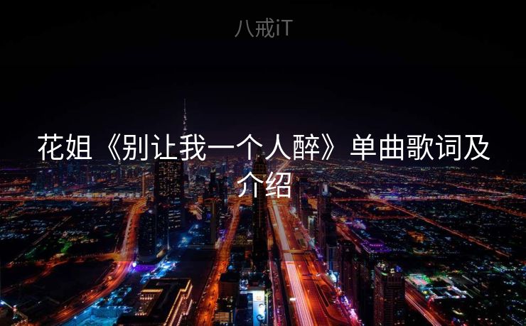 花姐《别让我一个人醉》单曲歌词及介绍 花姐《别让我一个人醉》单曲歌词及介绍