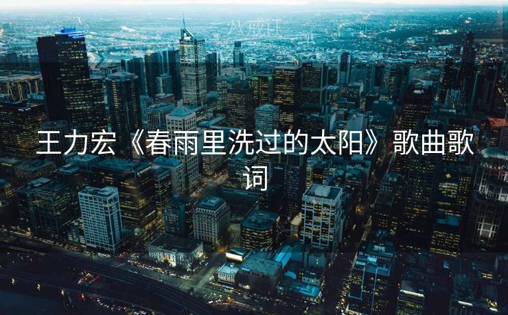 王力宏《春雨里洗过的太阳》歌曲歌词