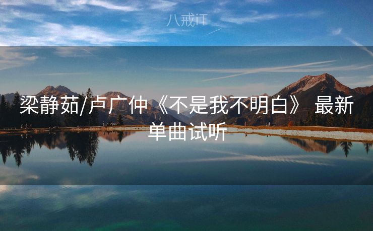 梁静茹/卢广仲《不是我不明白》 最新单曲试听