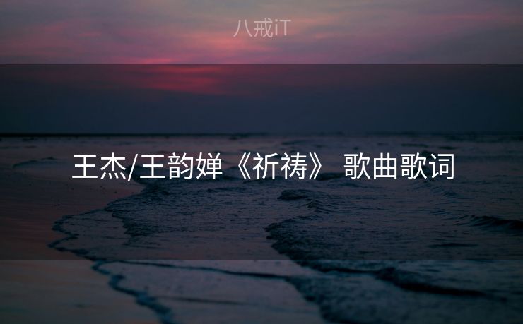 王杰/王韵婵《祈祷》 歌曲歌词