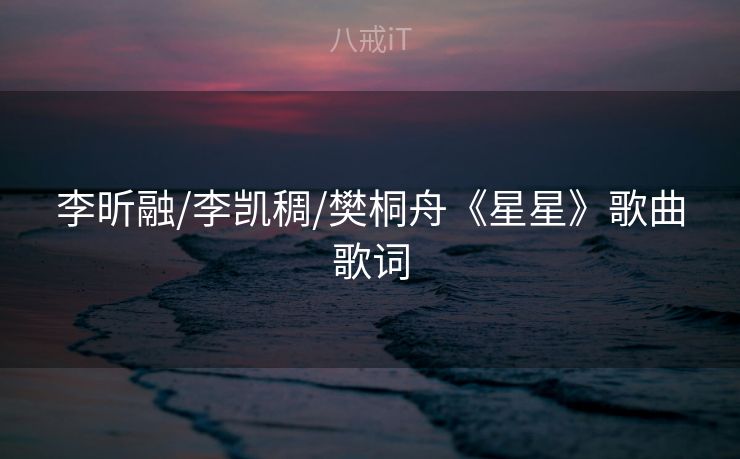 李昕融/李凯稠/樊桐舟《星星》歌曲歌词 李昕融/李凯稠/樊桐舟《星星》歌曲歌词