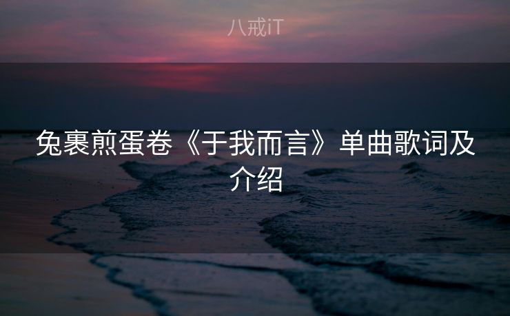 兔裹煎蛋卷《于我而言》单曲歌词及介绍