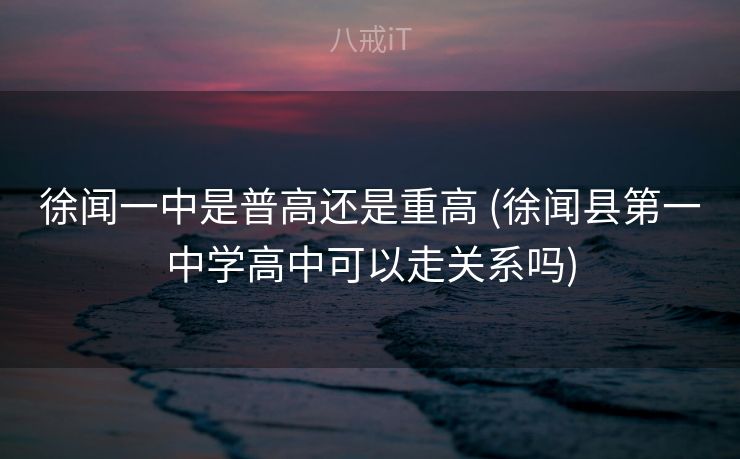 徐闻一中是普高还是重高 (徐闻县第一中学高中可以走关系吗)