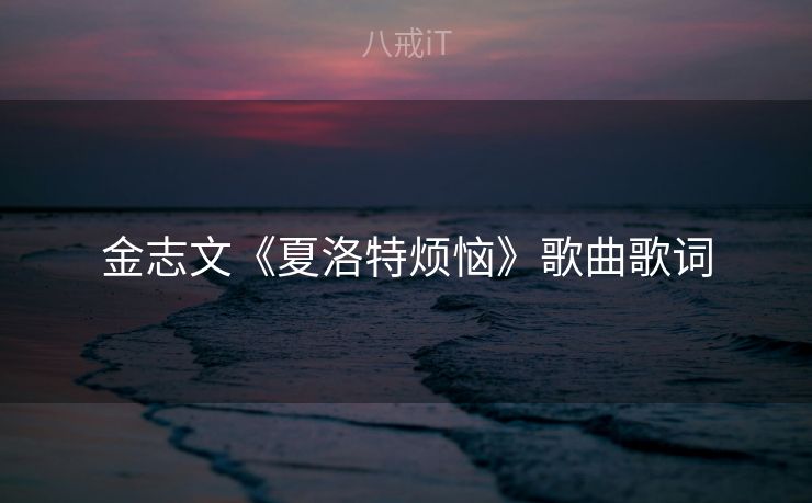 金志文《夏洛特烦恼》歌曲歌词 金志文《夏洛特烦恼》歌曲歌词
