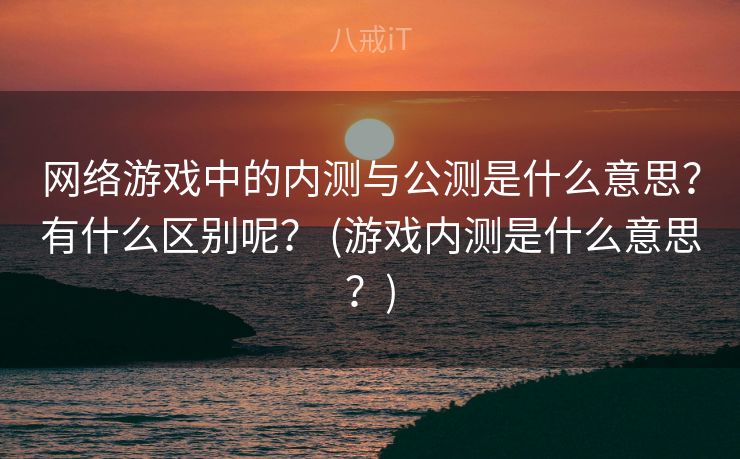 网络游戏中的内测与公测是什么意思？有什么区别呢？ (游戏内测是什么意思？)