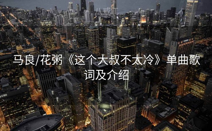 马良/花粥《这个大叔不太冷》单曲歌词及介绍
