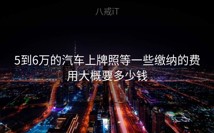5到6万的汽车上牌照等一些缴纳的费用大概要多少钱